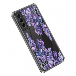 Hoesje voor Samsung Galaxy S23 5G Naadloze Paarse Bloemen