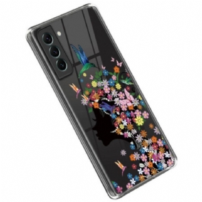 Hoesje voor Samsung Galaxy S23 5G Transparant Bloemhoofd