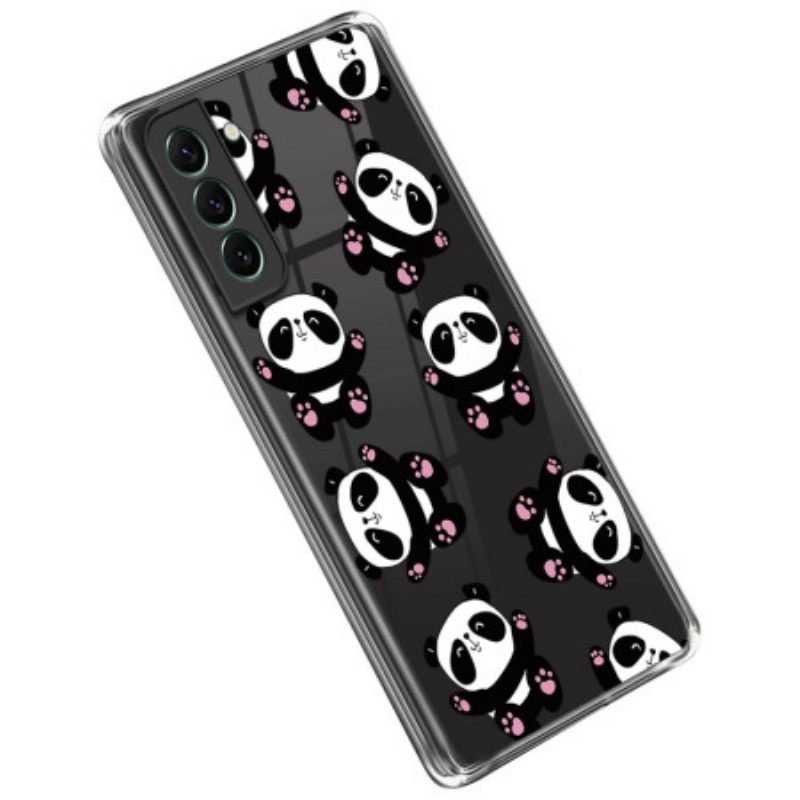 Hoesje voor Samsung Galaxy S23 5G Transparante Kleine Panda's