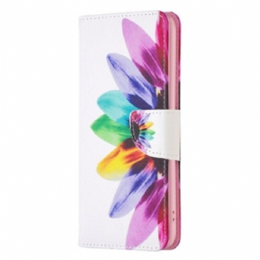 Leren Hoesje voor Samsung Galaxy S23 5G Een Bloem