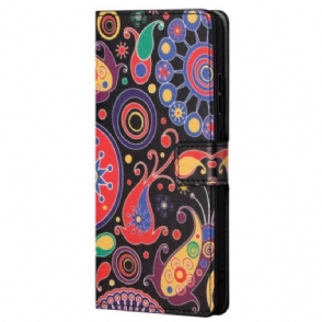 Leren Hoesje voor Samsung Galaxy S23 5G Paisley