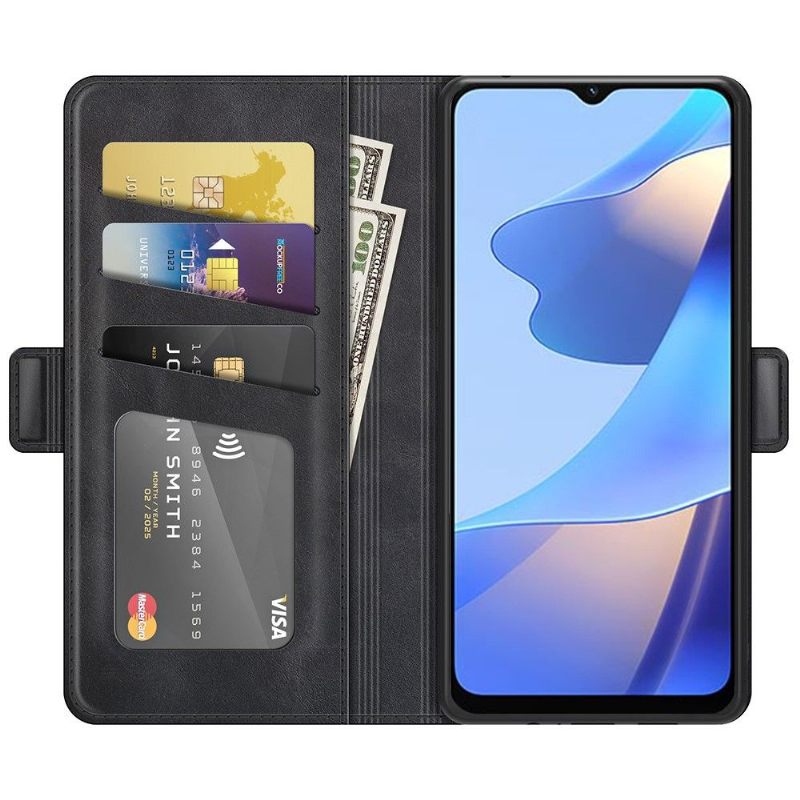 Folio-hoesje voor Oppo A16 / A16s Anti-fall Portemonnee Leren Leerstijl