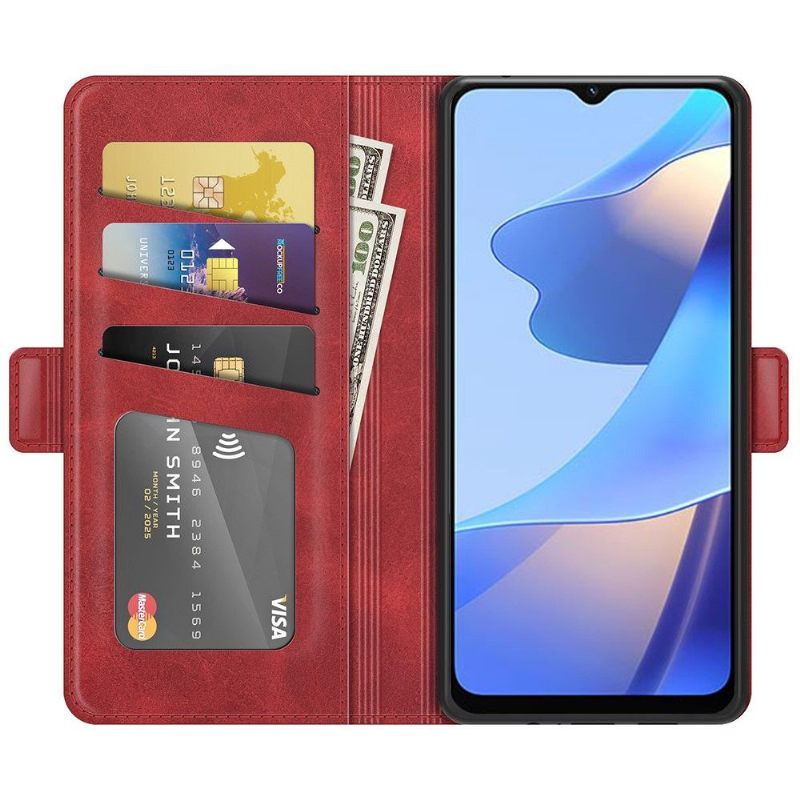 Folio-hoesje voor Oppo A16 / A16s Anti-fall Portemonnee Leren Leerstijl