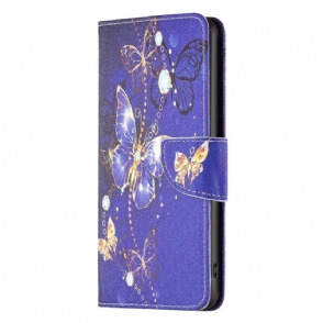 Folio-hoesje voor Samsung Galaxy S23 Ultra 5G Gouden Vlinders