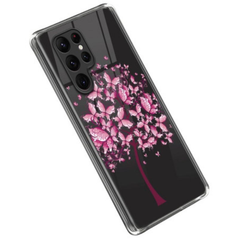 Hoesje voor Samsung Galaxy S23 Ultra 5G Roze Boom