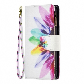 Leren Hoesje voor Samsung Galaxy S23 Ultra 5G Portemonnee Leren Bloemen Portemonnee