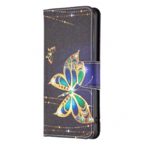 Flip Case voor iPhone 14 Pro Max Gouden Vlinder