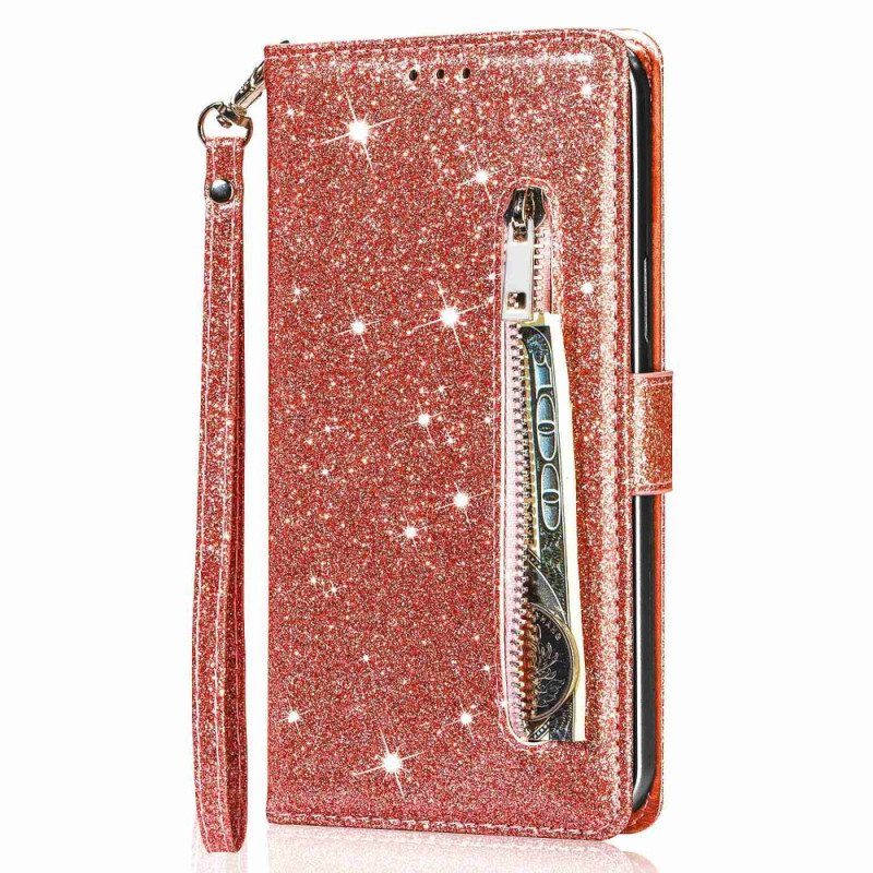 Folio-hoesje voor iPhone 14 Pro Max Portemonnee Leren Glitter Portemonnee