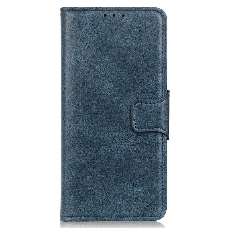 Folio-hoesje voor iPhone 14 Pro Max Stijl Lederen Gesp Omkeerbaar