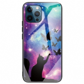 Hoesje voor iPhone 14 Pro Max Star Cat Gehard Glas