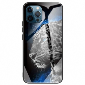 Hoesje voor iPhone 14 Pro Max Tijger Gehard Glas