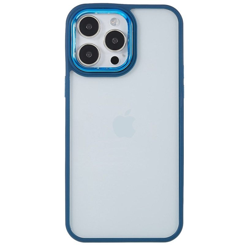 Hoesje voor iPhone 14 Pro Max Transparant Gekleurde Randen