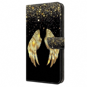 Folio-hoesje voor iPhone 15 Pro Gouden Vleugels