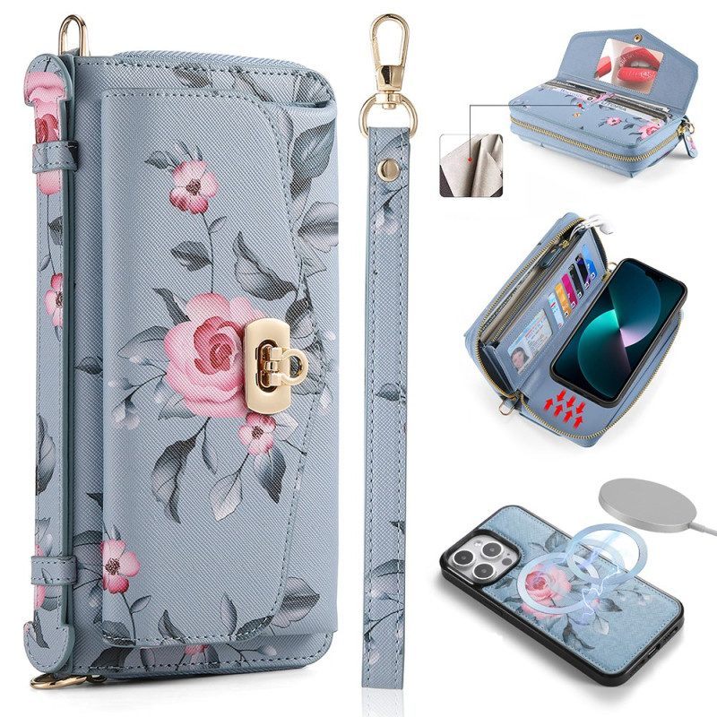 Hoesje Flip Case voor iPhone 15 Pro Compleet Accessoire Met Afneembare Schaal