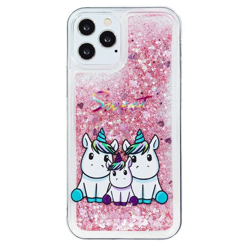 Hoesje voor iPhone 15 Pro Eenhoornglitter