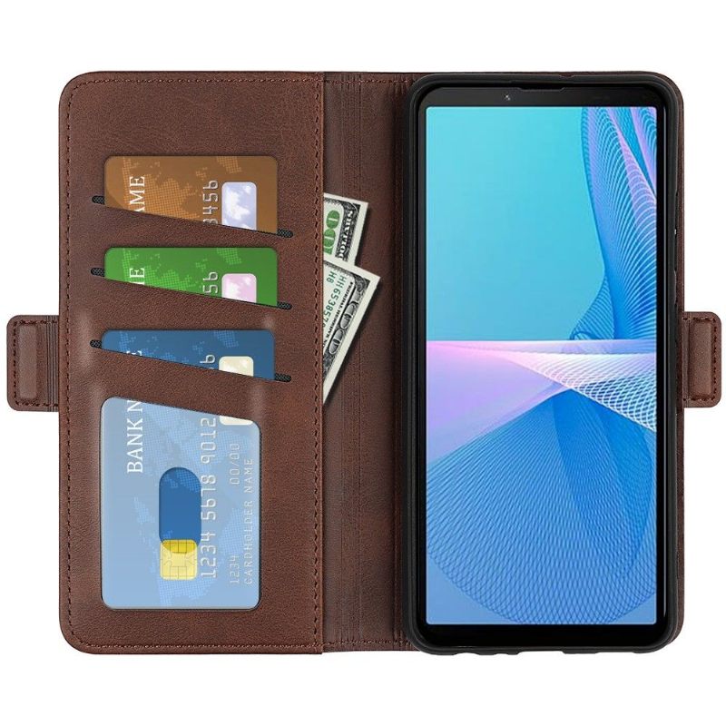 Cover voor Sony Xperia 10 IV Portemonnee Mat Faux Lederen Cover