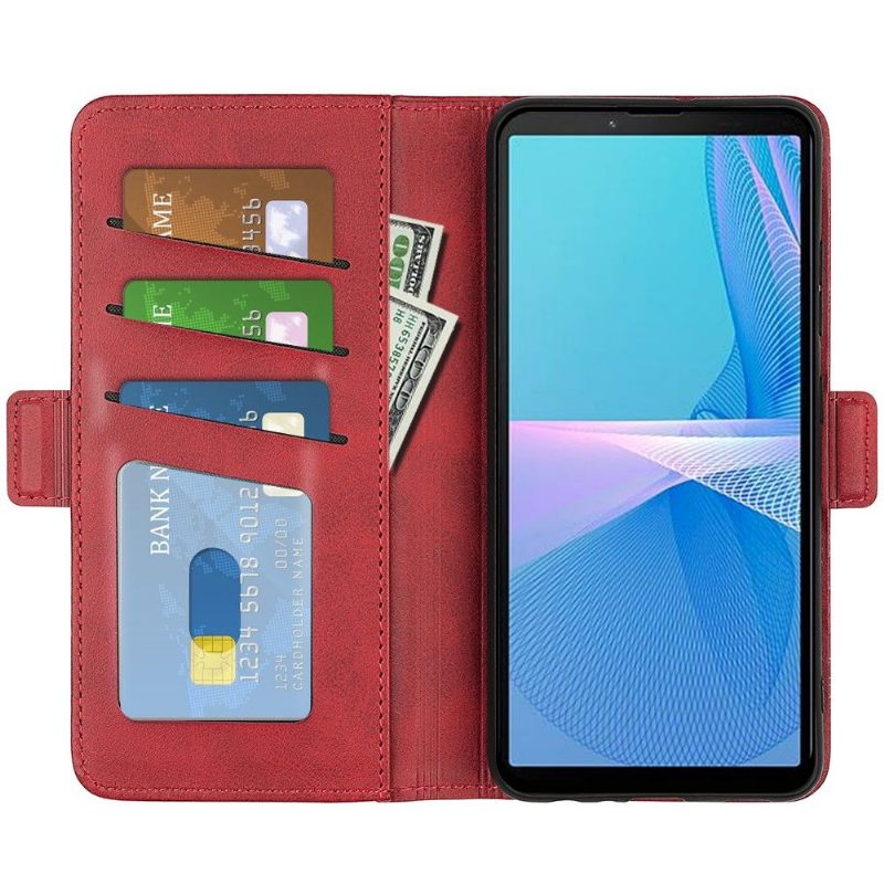 Cover voor Sony Xperia 10 IV Portemonnee Mat Faux Lederen Cover