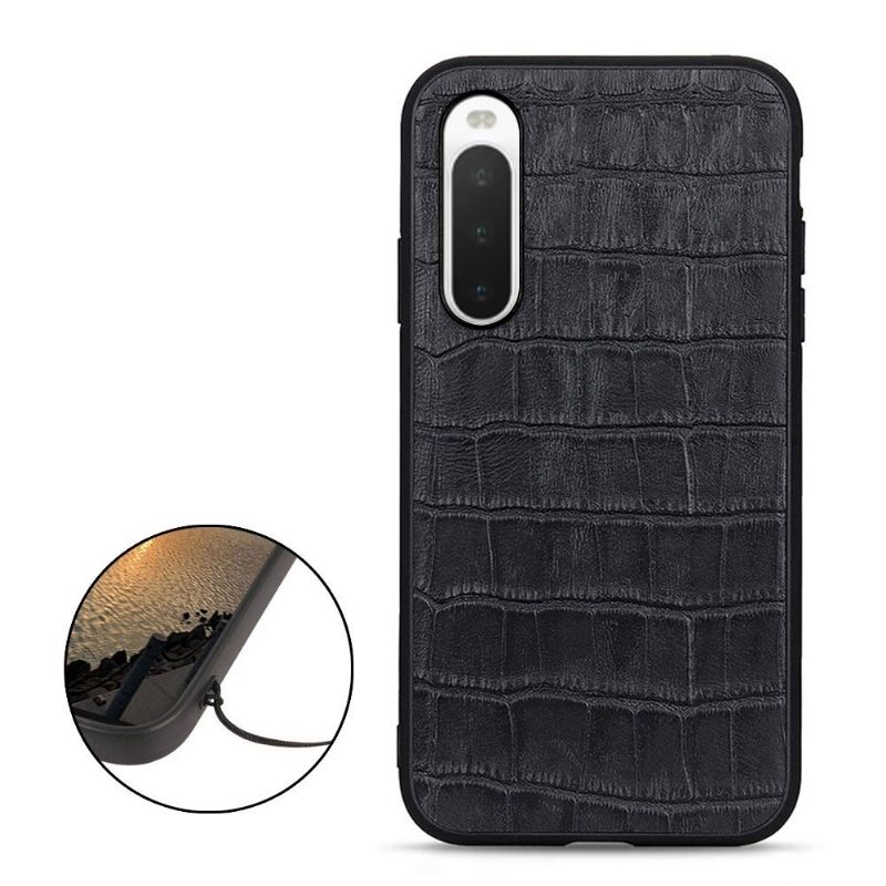 Hoesje voor Sony Xperia 10 IV Chique Croco Skin Look