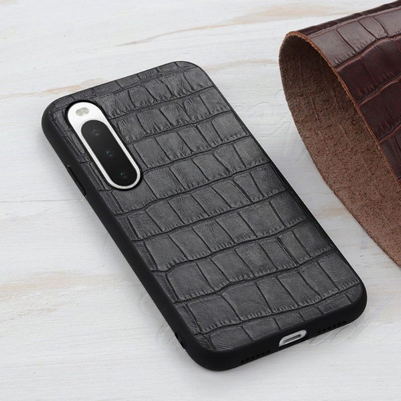 Hoesje voor Sony Xperia 10 IV Chique Croco Skin Look