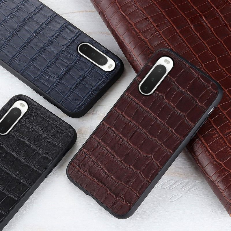 Hoesje voor Sony Xperia 10 IV Chique Croco Skin Look