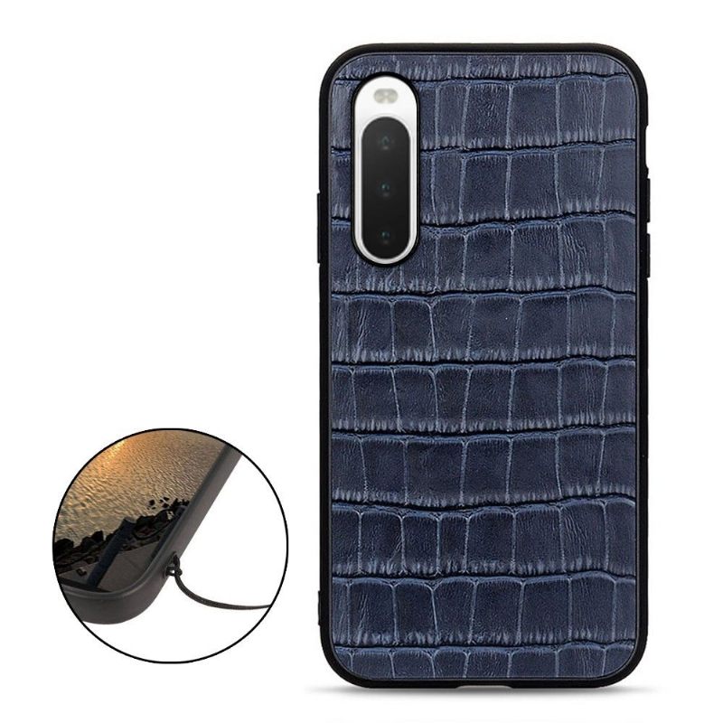 Hoesje voor Sony Xperia 10 IV Chique Croco Skin Look