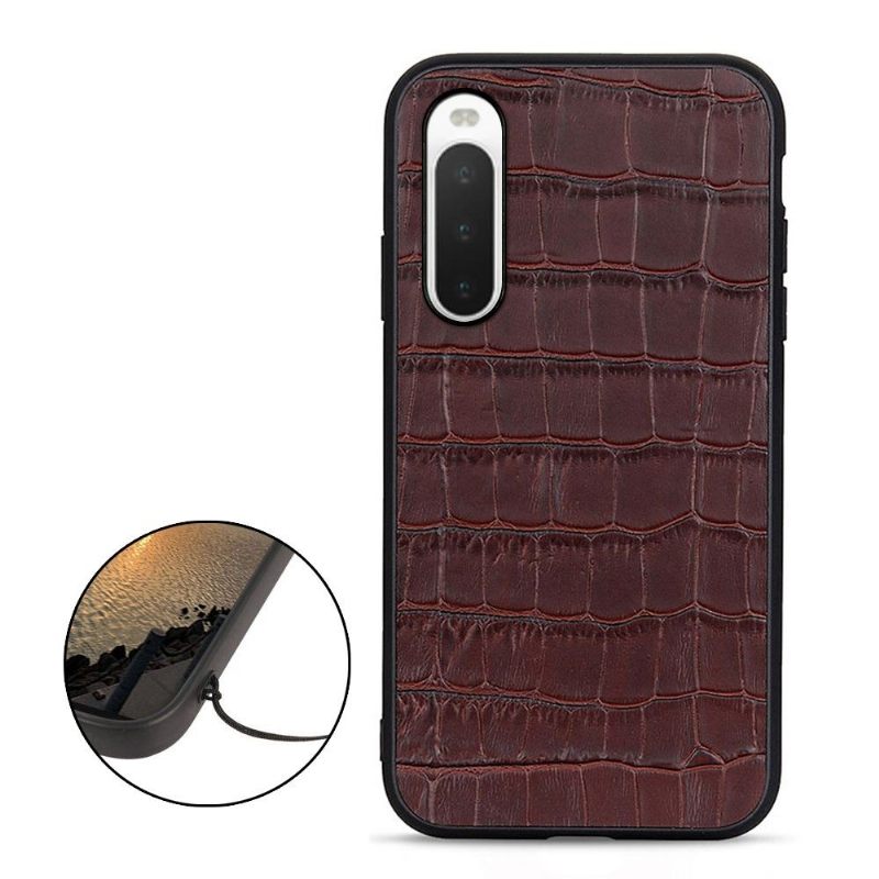 Hoesje voor Sony Xperia 10 IV Chique Croco Skin Look