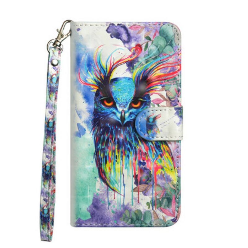 Flip Case voor Realme C11 Aquarel Vogel