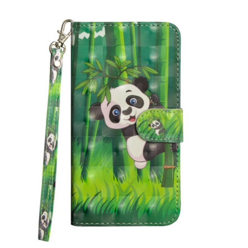 Folio-hoesje voor Realme C11 Panda En Bamboe