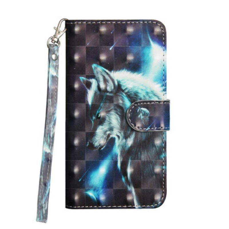 Leren Hoesje voor Realme C11 Majestueuze Wolf