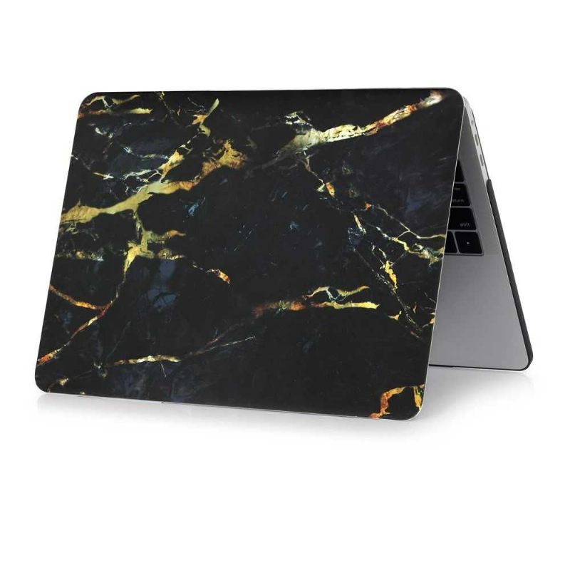 Macbook Pro 15 Case / Marble Touch Bar - Zwart / Goud