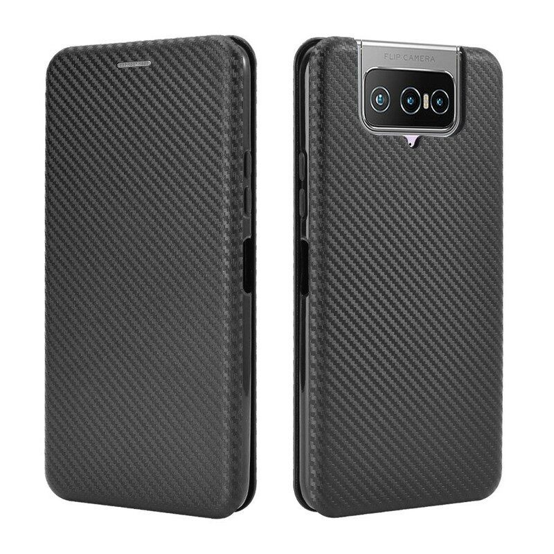 Bescherming Hoesje voor Asus Zenfone 7 / 7 Pro Folio-hoesje Siliconen Koolstof