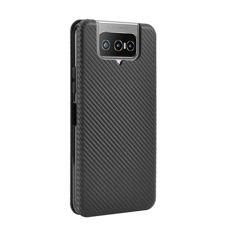 Bescherming Hoesje voor Asus Zenfone 7 / 7 Pro Folio-hoesje Siliconen Koolstof