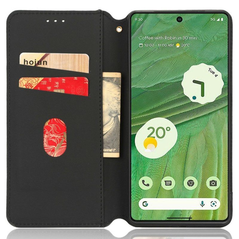 Bescherming Hoesje voor Google Pixel 7 Folio-hoesje 3d Kubussen