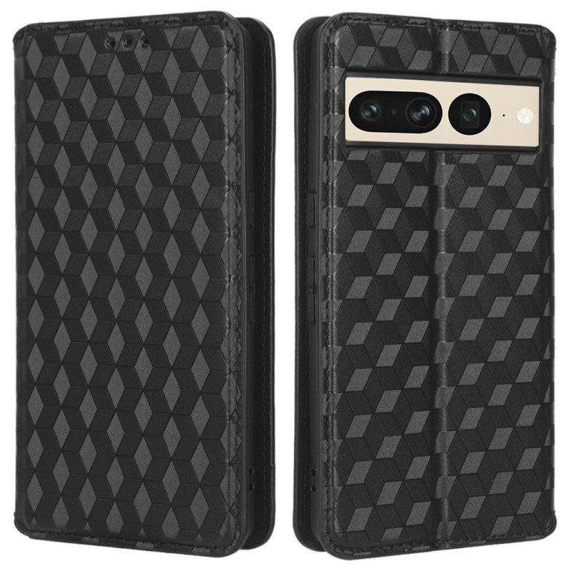 Bescherming Hoesje voor Google Pixel 7 Pro Folio-hoesje 3d Kubussen