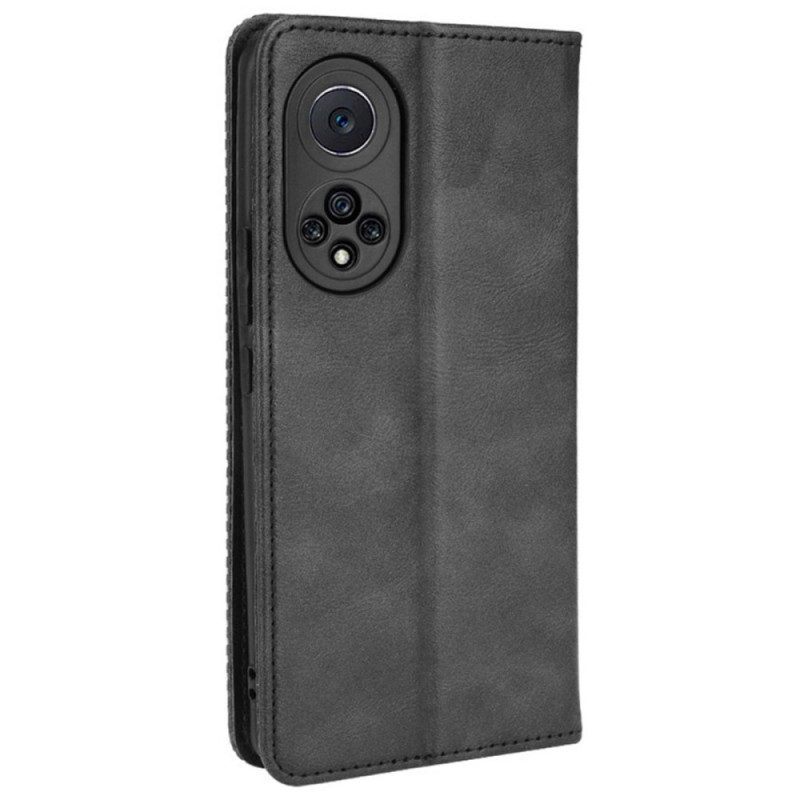 Bescherming Hoesje voor Honor 50 Pro Folio-hoesje Pro Gestileerd Vintage Leereffect