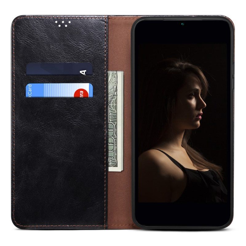 Bescherming Hoesje voor Honor 90 Folio-hoesje Gewaxt Imitatieleer