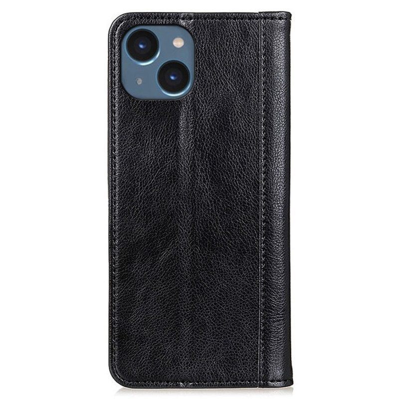 Bescherming Hoesje voor iPhone 14 Folio-hoesje Stijlvol Splitleer