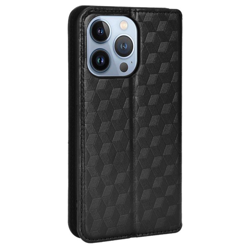 Bescherming Hoesje voor iPhone 14 Pro Max Folio-hoesje 3d Textuur