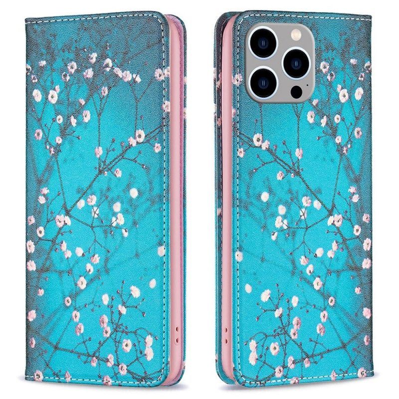 Bescherming Hoesje voor iPhone 14 Pro Max Folio-hoesje Floraliën