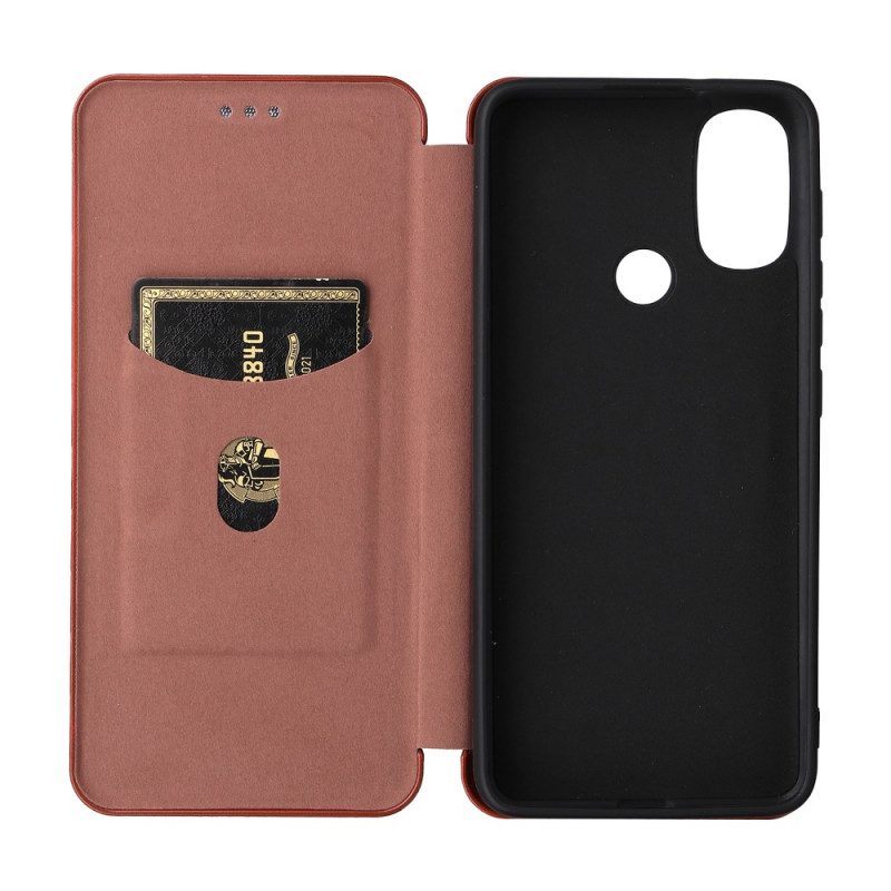 Bescherming Hoesje voor Moto E40 / E30 / E20 Folio-hoesje Koolstofvezel