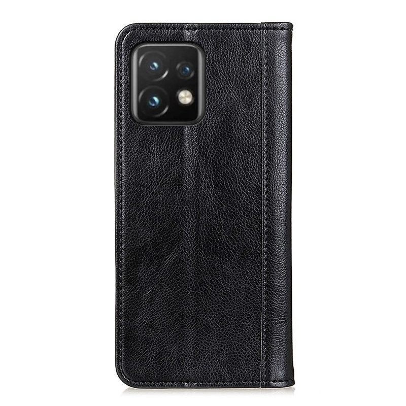 Bescherming Hoesje voor Motorola Edge 40 Pro Folio-hoesje Stijlvol Splitleer