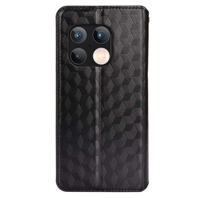 Bescherming Hoesje voor OnePlus 10 Pro 5G Folio-hoesje Diamant Leereffect