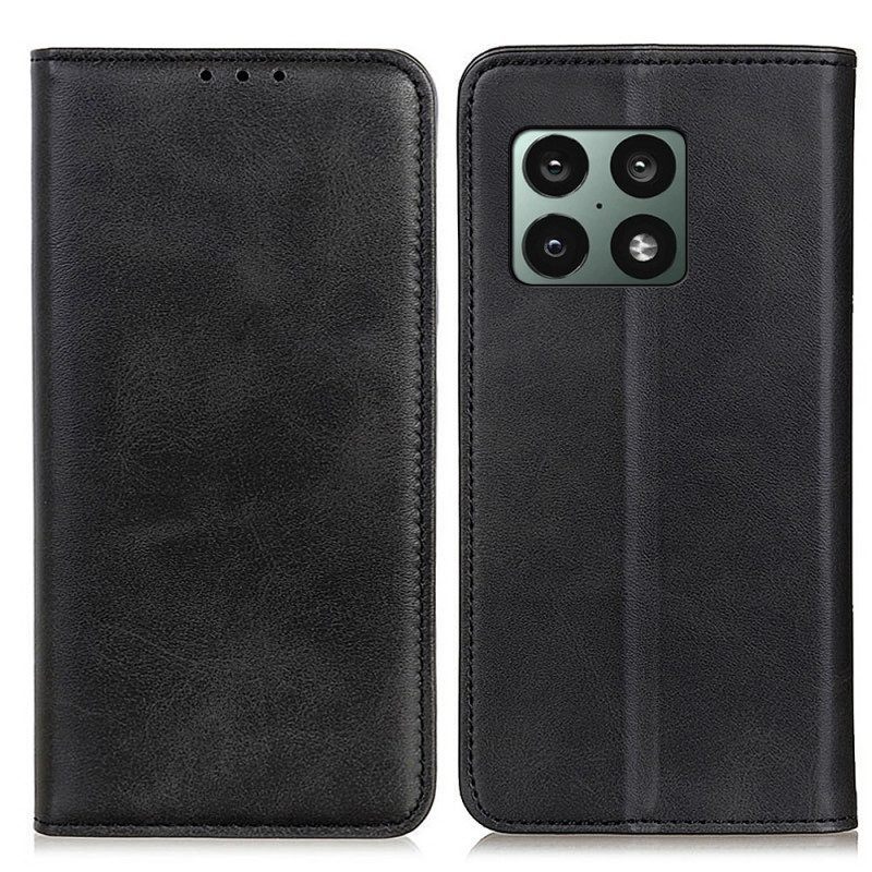 Bescherming Hoesje voor OnePlus 10 Pro 5G Folio-hoesje Elegantie Splitleer