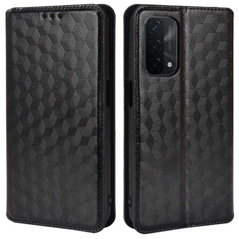 Bescherming Hoesje voor Oppo A54 5G / A74 5G Folio-hoesje 3d Textuur