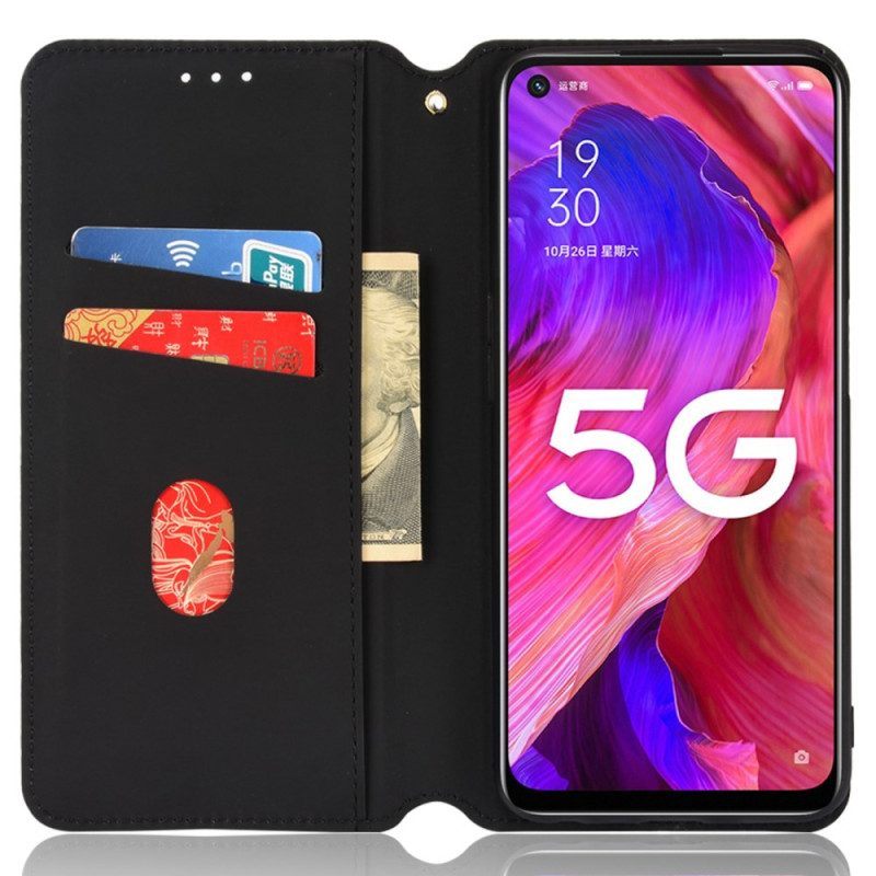 Bescherming Hoesje voor Oppo A54 5G / A74 5G Folio-hoesje 3d Textuur