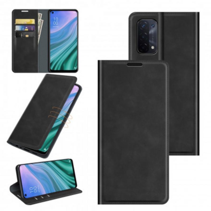 Bescherming Hoesje voor Oppo A54 5G / A74 5G Folio-hoesje Aanraking Van De Huid