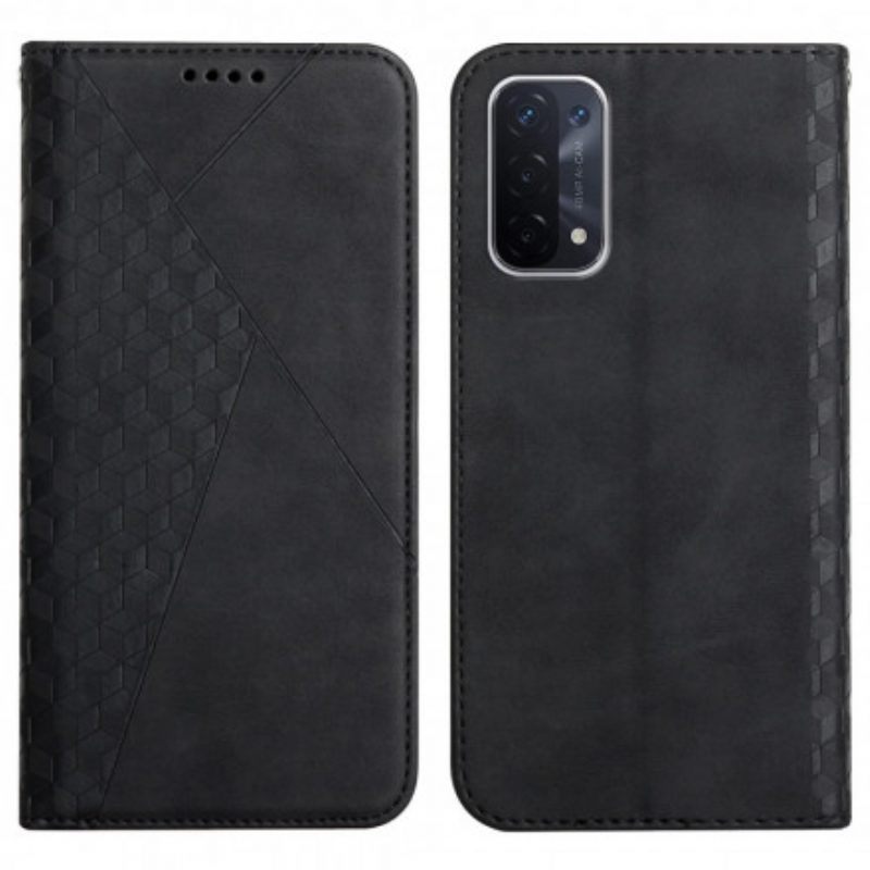 Bescherming Hoesje voor Oppo A54 5G / A74 5G Folio-hoesje Kubieke Stijl Skin-touch