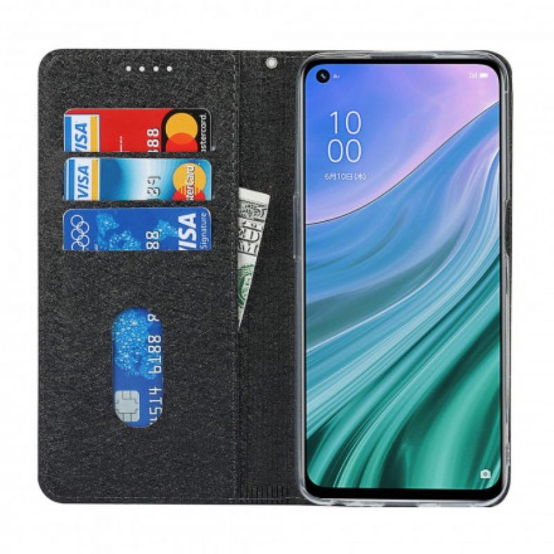 Bescherming Hoesje voor Oppo A54 5G / A74 5G Folio-hoesje Zachte Lederen Stijl Met Riem