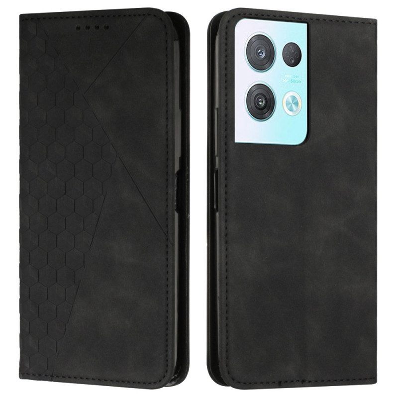 Bescherming Hoesje voor Oppo Reno 8 Pro Folio-hoesje Kubieke Stijl