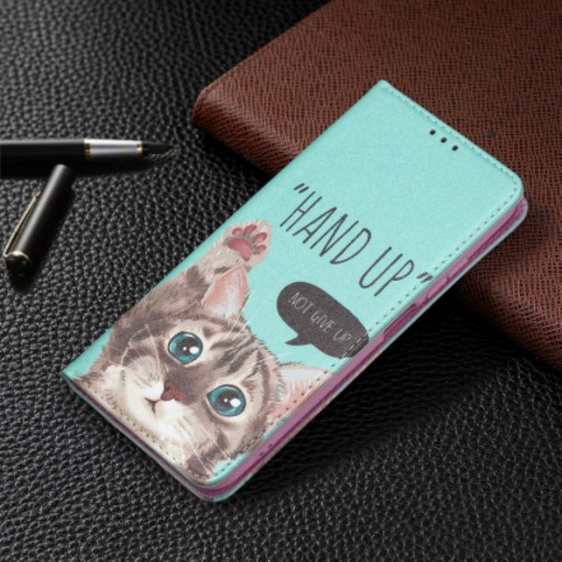 Bescherming Hoesje voor Poco M5s Folio-hoesje Hand Omhoog